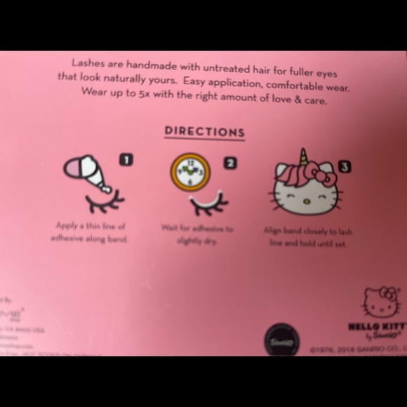 HELLO KITTY-NWT Fake Eye Lashes - Picture 5 of 6